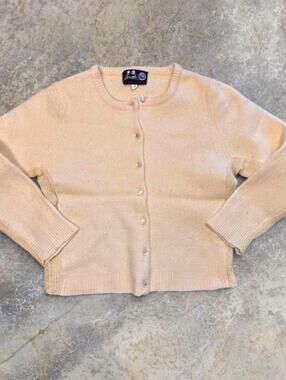 Vintage Panda Cardigan Sweater Wool Button Up Women's Sz XS | Yellow